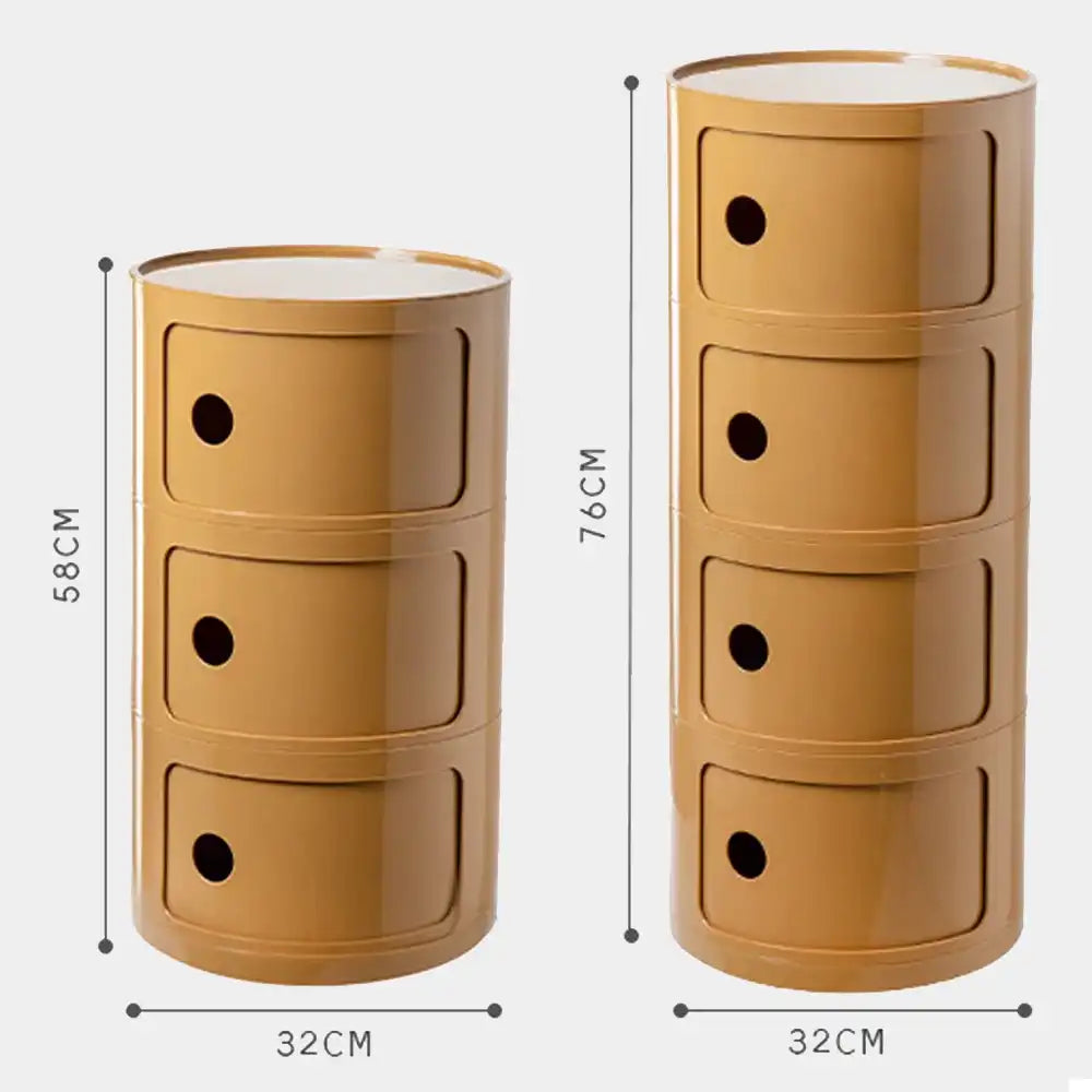 Round Multi-Layer Bedside Storage Table