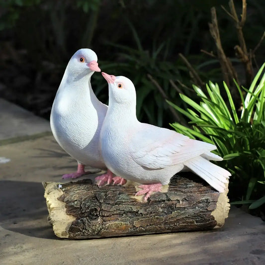 Romantic Dove Couple Garden Statue – Bird Sculpture