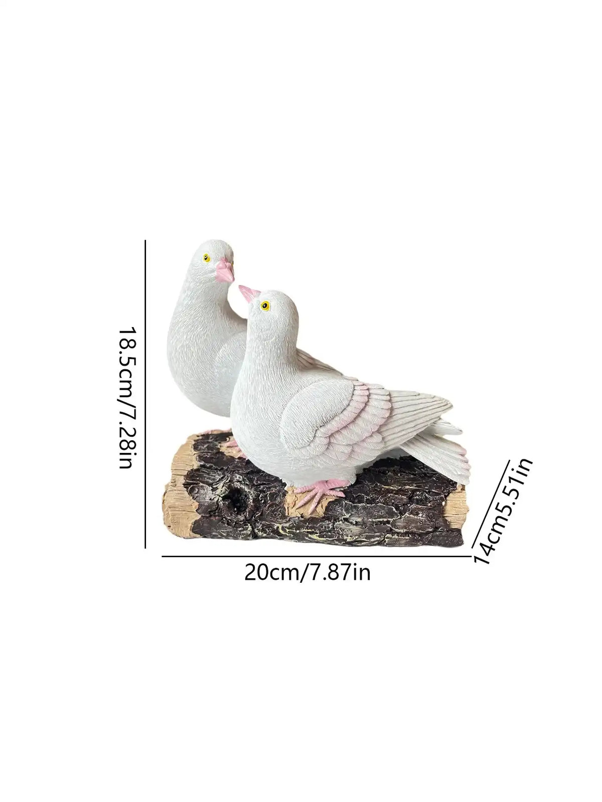 Romantic Dove Couple Garden Statue – Bird Sculpture