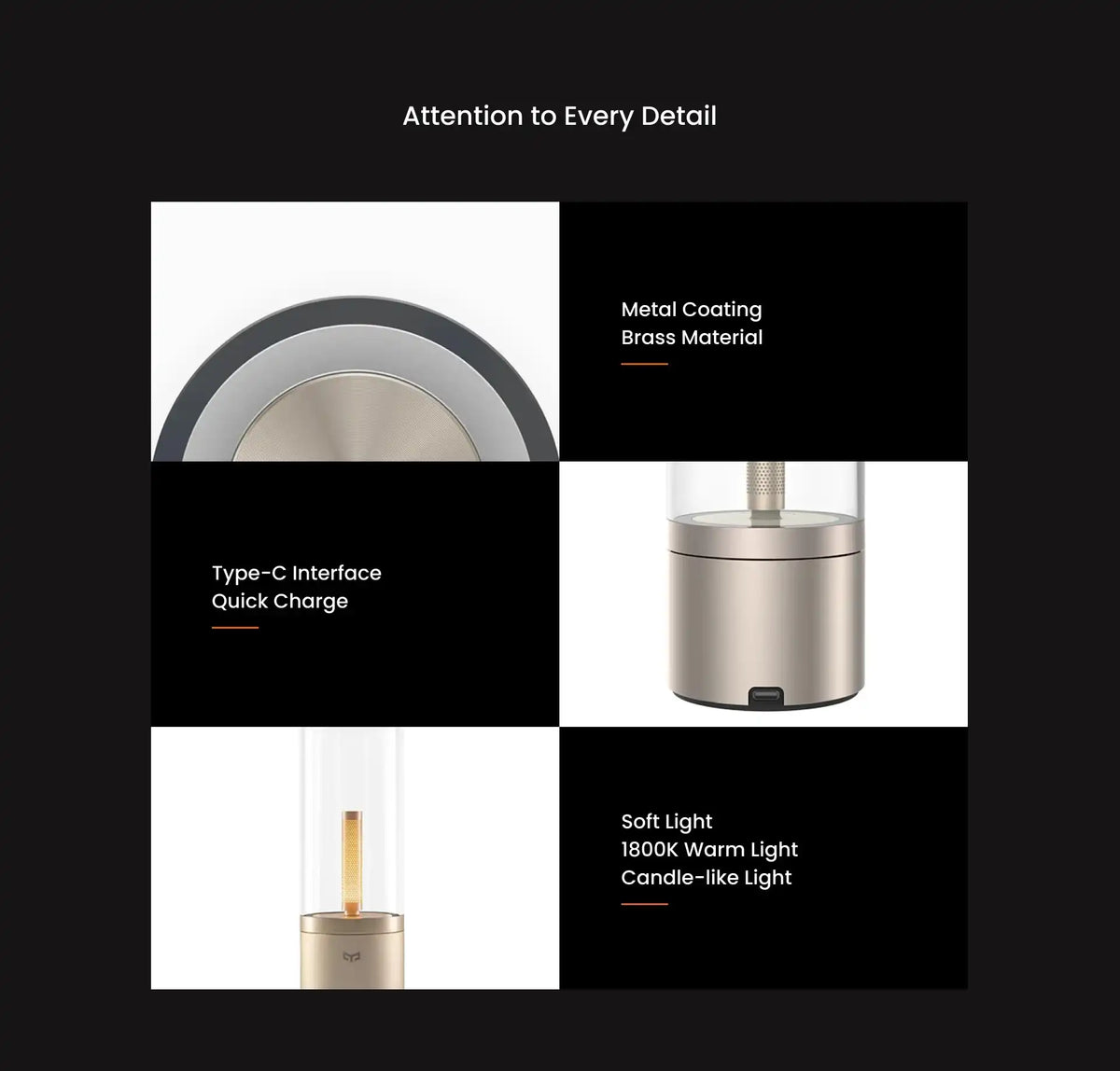Rechargeable Candle Lamp -LED Atmosphere Night Light