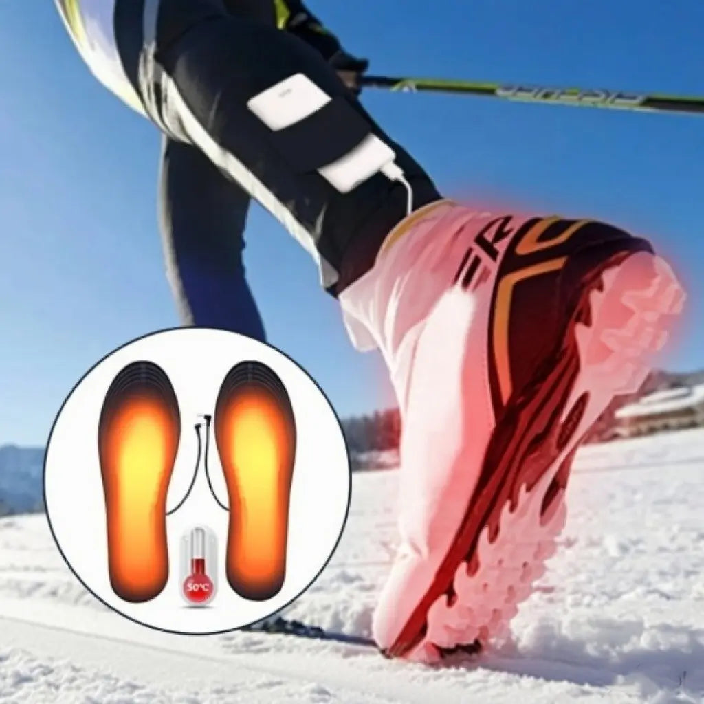 USB Heated Shoe Insoles – Rechargeable Electric Warming Insoles