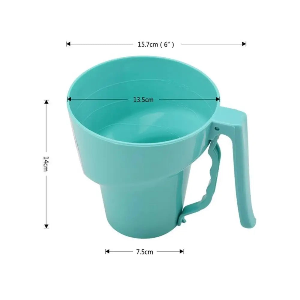 Ultra Flour Sifter – Fine Mesh, Squeeze Handle, Teal & Pink