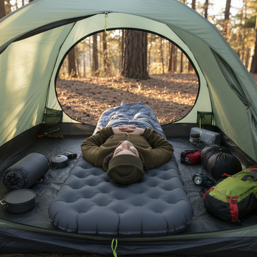 Ultralight Inflatable Air Mattress – TPU, Camping, 2 Colors