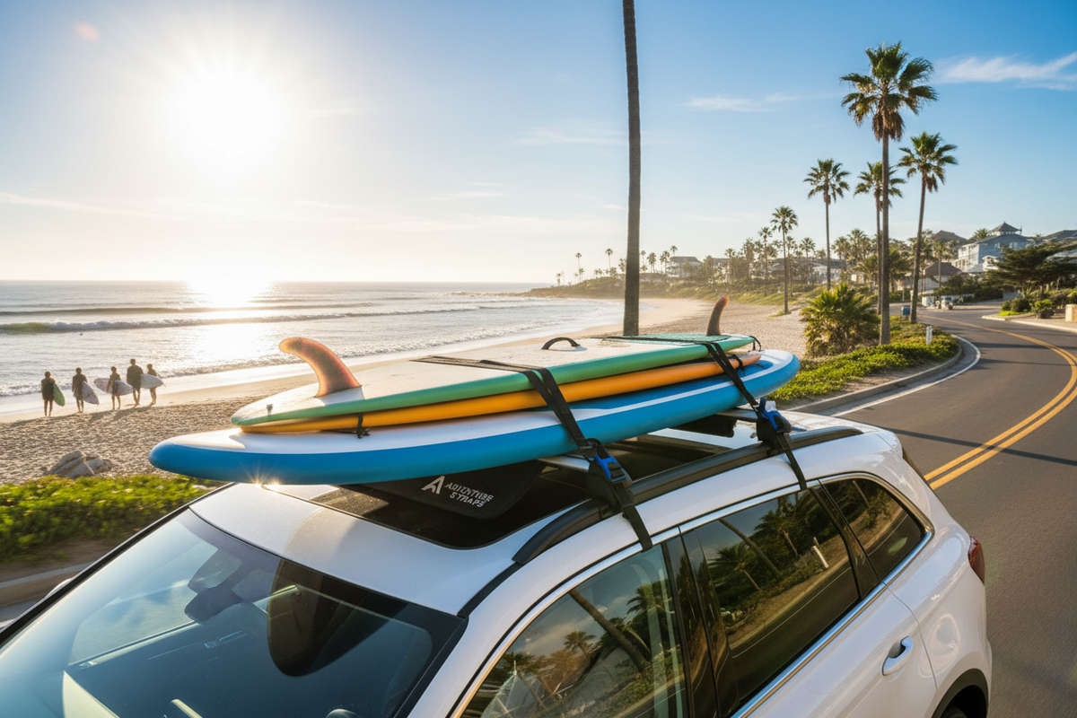 Universal Car Soft Roof Rack – 60kg, Foldable, No Tools
