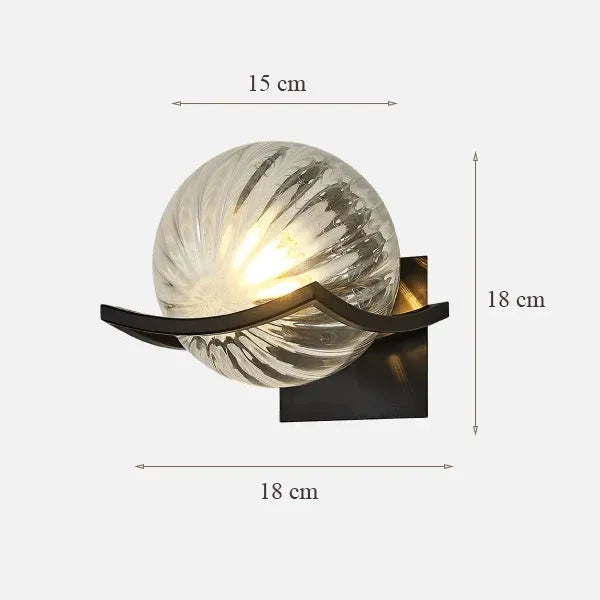 Post-Modern Moon LED Wall Lamp – Glass Globe Sconce