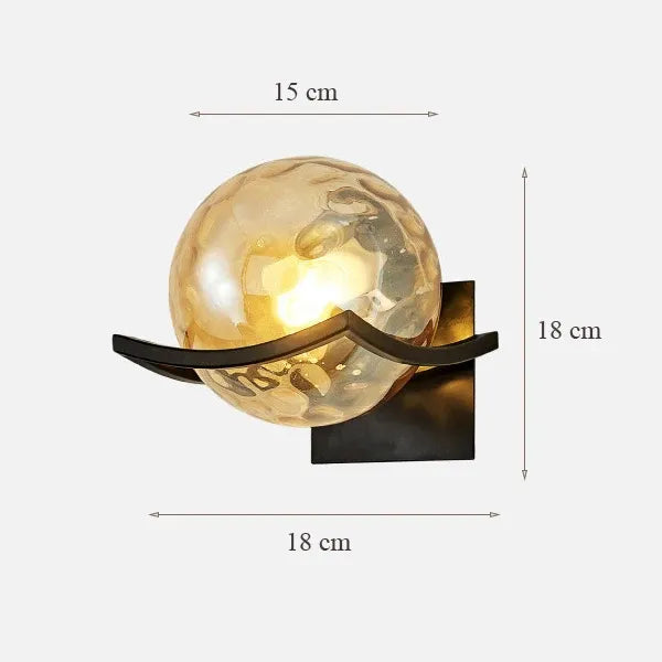Post-Modern Moon LED Wall Lamp – Glass Globe Sconce