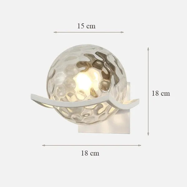 Post-Modern Moon LED Wall Lamp – Glass Globe Sconce