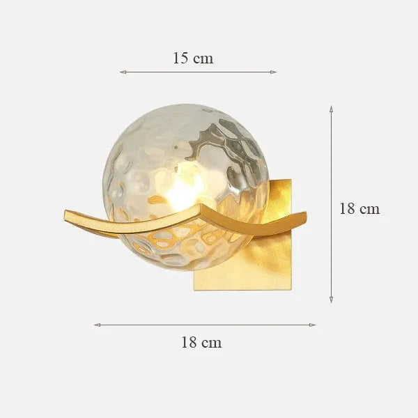 Post-Modern Moon LED Wall Lamp – Glass Globe Sconce