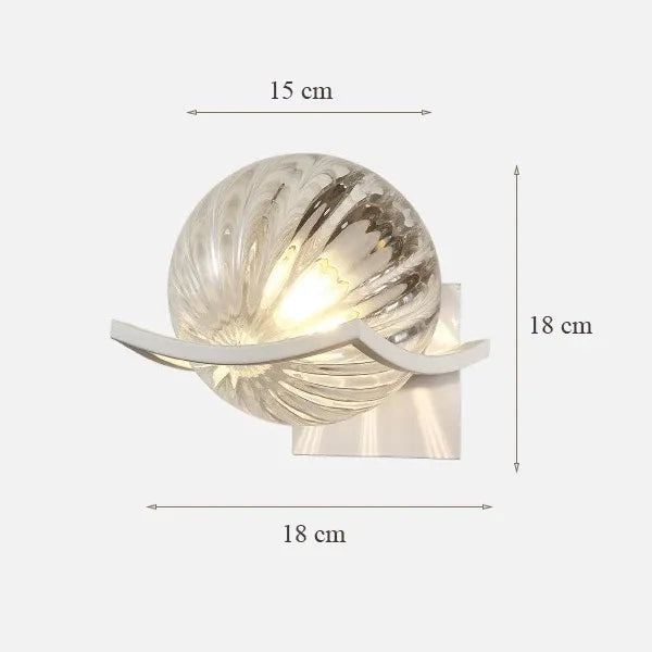 Post-Modern Moon LED Wall Lamp – Glass Globe Sconce