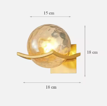 Post-Modern Moon LED Wall Lamp – Glass Globe Sconce