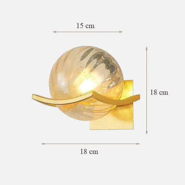 Post-Modern Moon LED Wall Lamp – Glass Globe Sconce