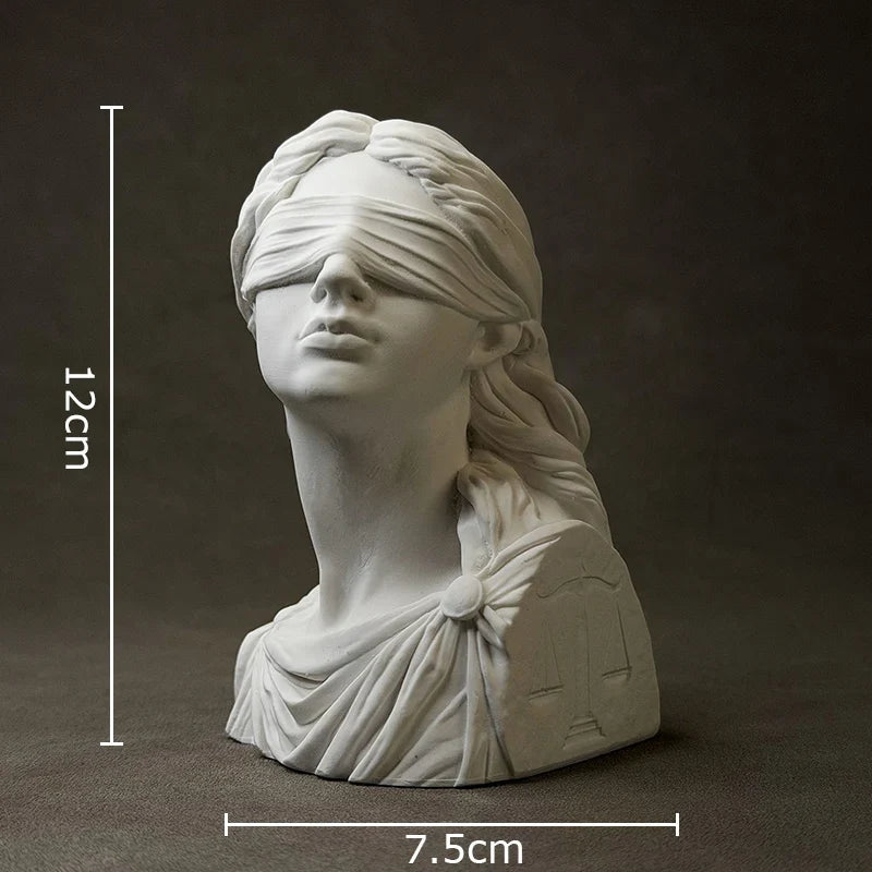 Themis Bust Sculpture – Classical Justice Resin Accent