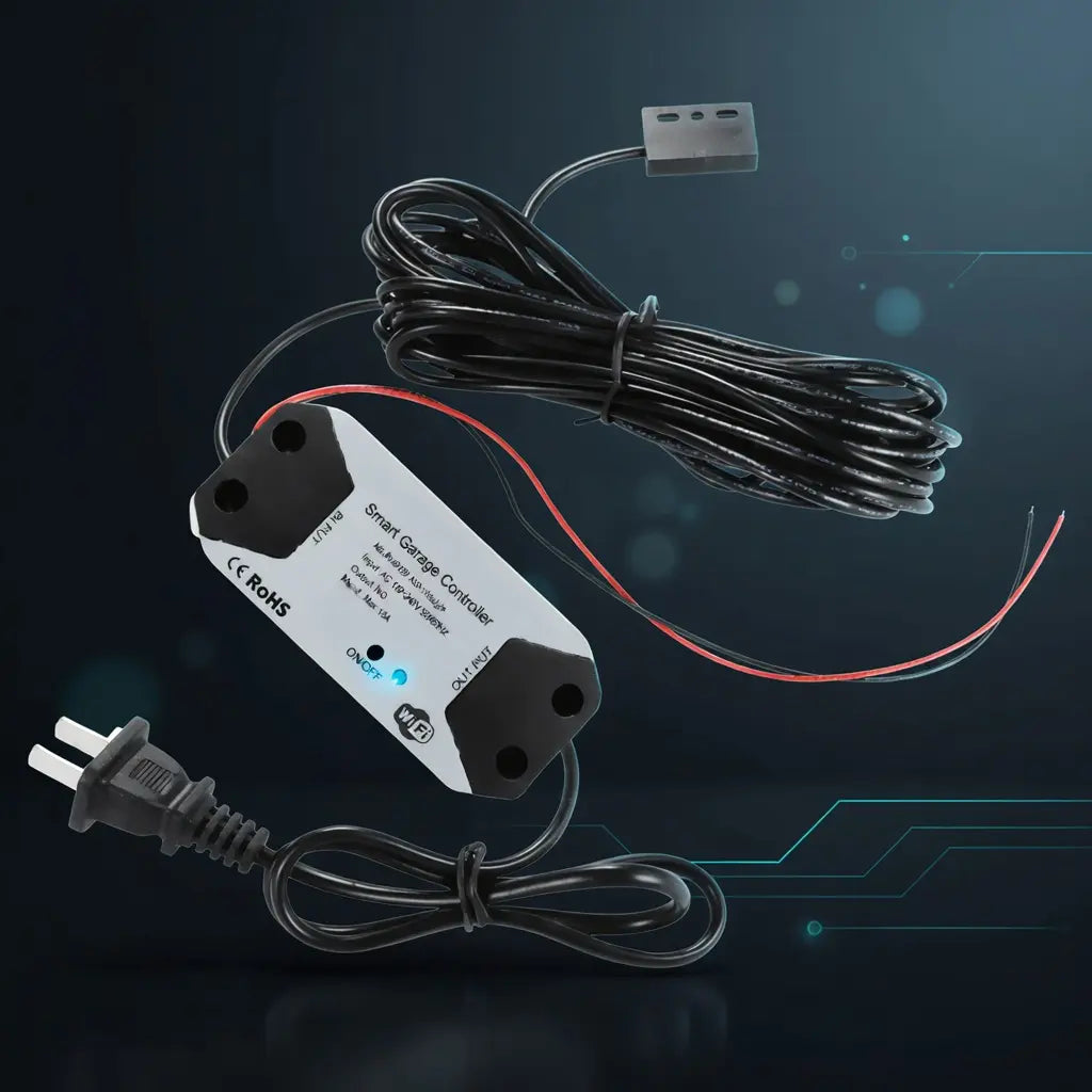 WiFi Smart Garage Door Opener – Remote, Voice & App Control