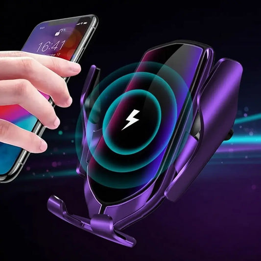 Wireless Auto Clamp Car Charger – 10W Fast, 360° Rotation