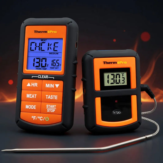 Wireless BBQ Meat Thermometer – Digital with Probe, 300ft Range