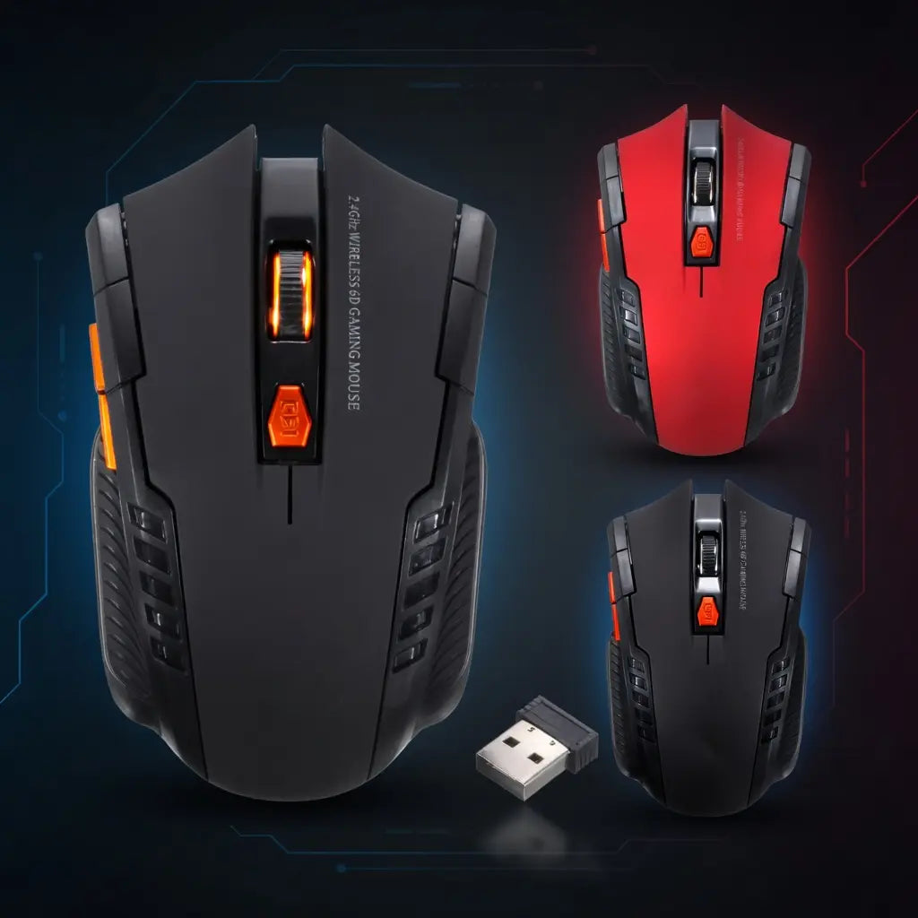 Wireless Computer Gaming Mouse – 2.4GHz, Adjustable DPI