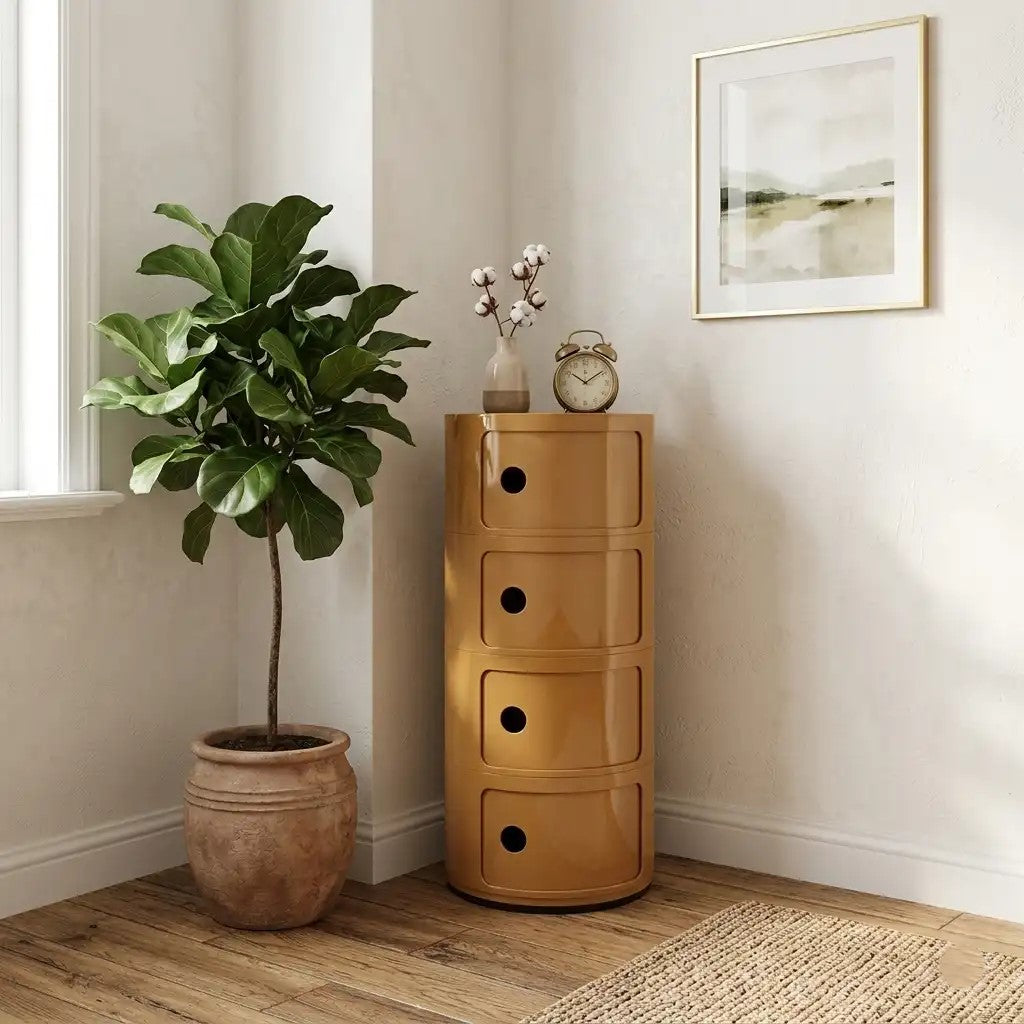 Round Multi-Layer Bedside Storage Table