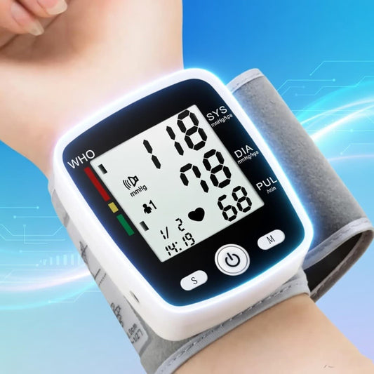 Wrist Blood Pressure Monitor – LCD Display One-Button Read