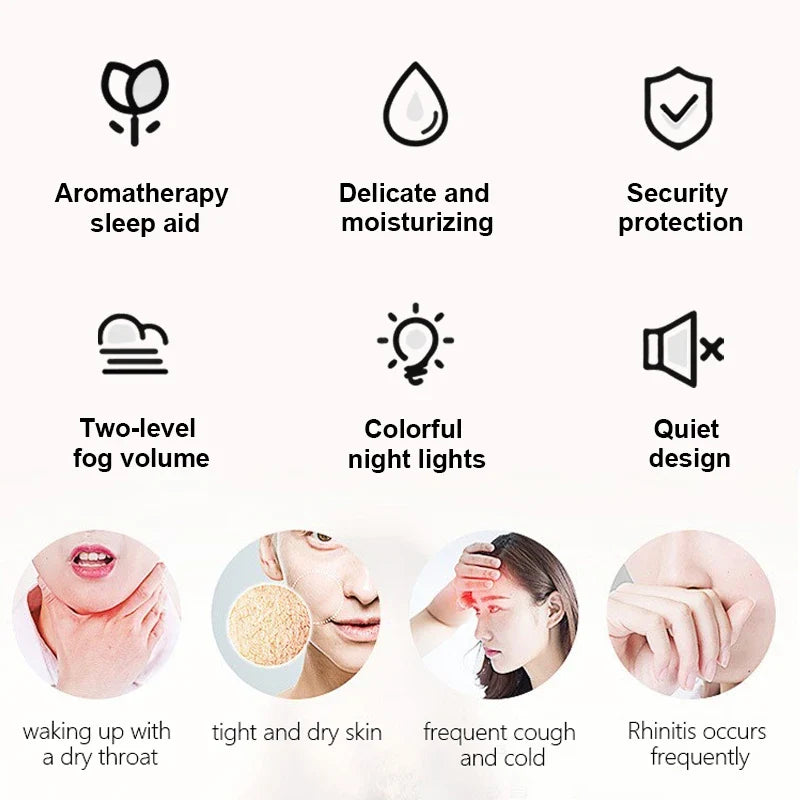 Wrought Iron Aroma Diffuser 100ml Ultrasonic Humidifier & 7-Color LED Light