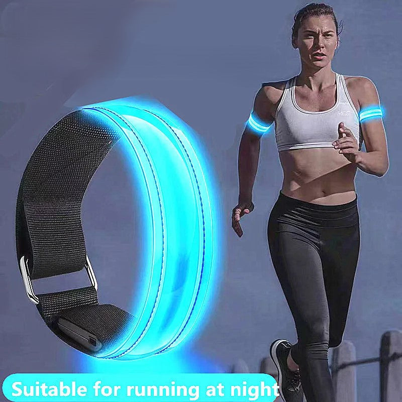 LED Luminous Safety Armband 4-Pack Reflective Night Running & Cycling Light