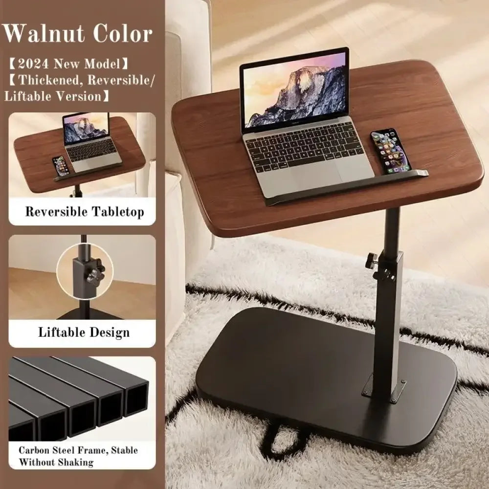 C-Shape Liftable Reversible Side Table – Laptop Desk & Nightstand