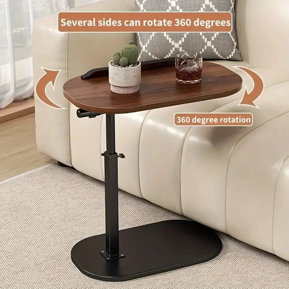 C-Shape Liftable Reversible Side Table – Laptop Desk & Nightstand