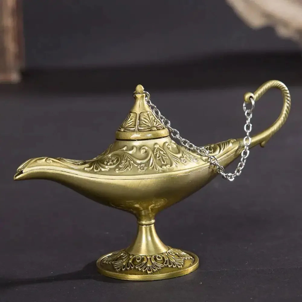 Classic Rare Hollow Legend Aladdin Magic Genie Lamps Incense Burners Retro
