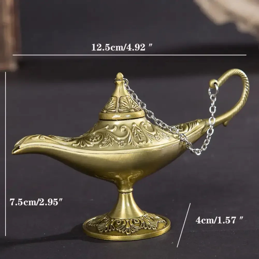 Classic Rare Hollow Legend Aladdin Magic Genie Lamps Incense Burners Retro