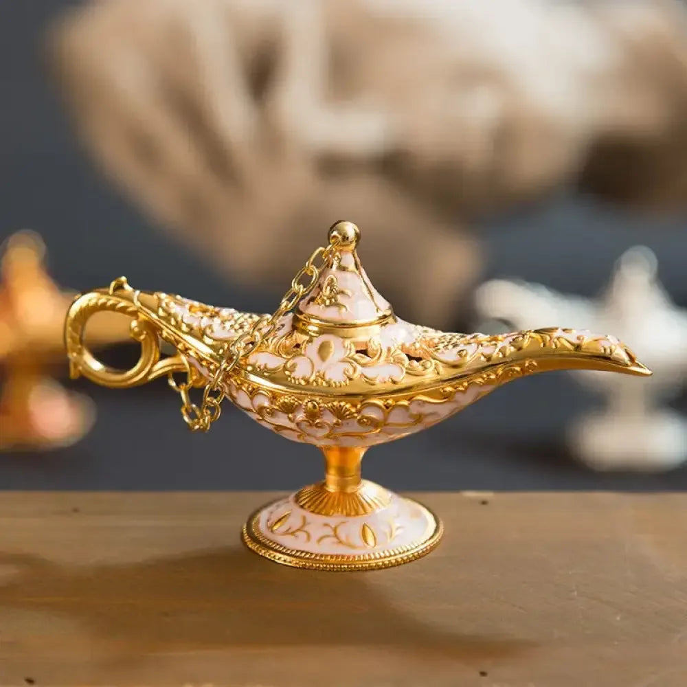 Classic Rare Hollow Legend Aladdin Magic Genie Lamps Incense Burners Retro