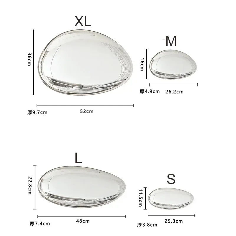 Modern Water Drop Wall Decor – Stainless Steel Mirror Art