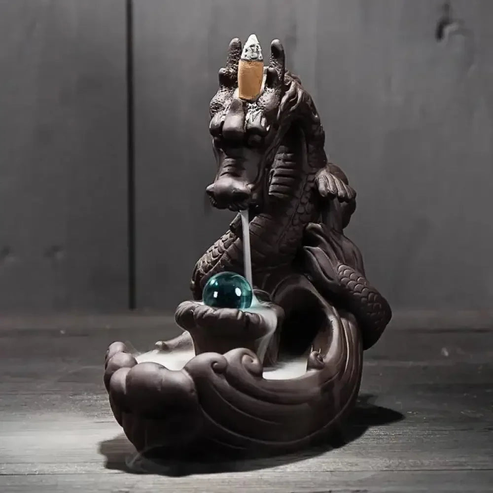 Crystal Dragon Incense Burner