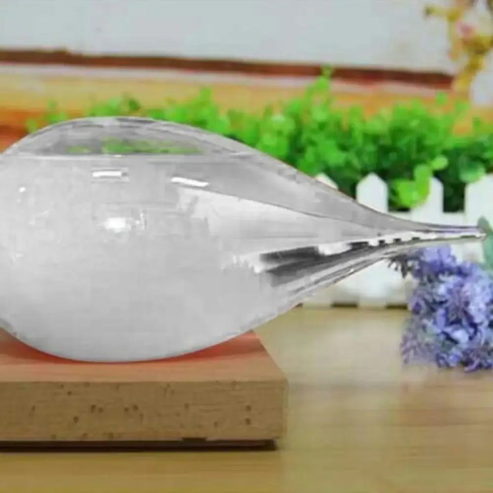 Crystal Transparent Storm Glass Water Drop Barometer Weather Forecast Desktop Decor