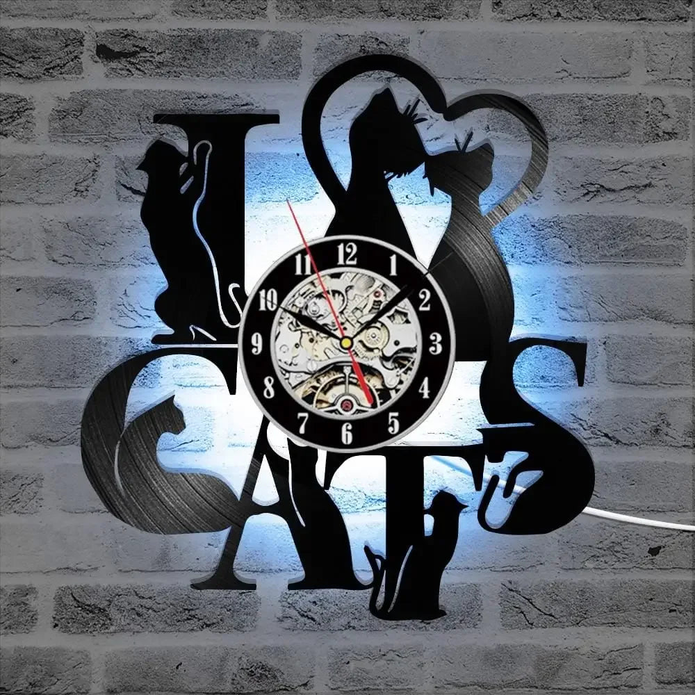 Decorative LED Cat Clock