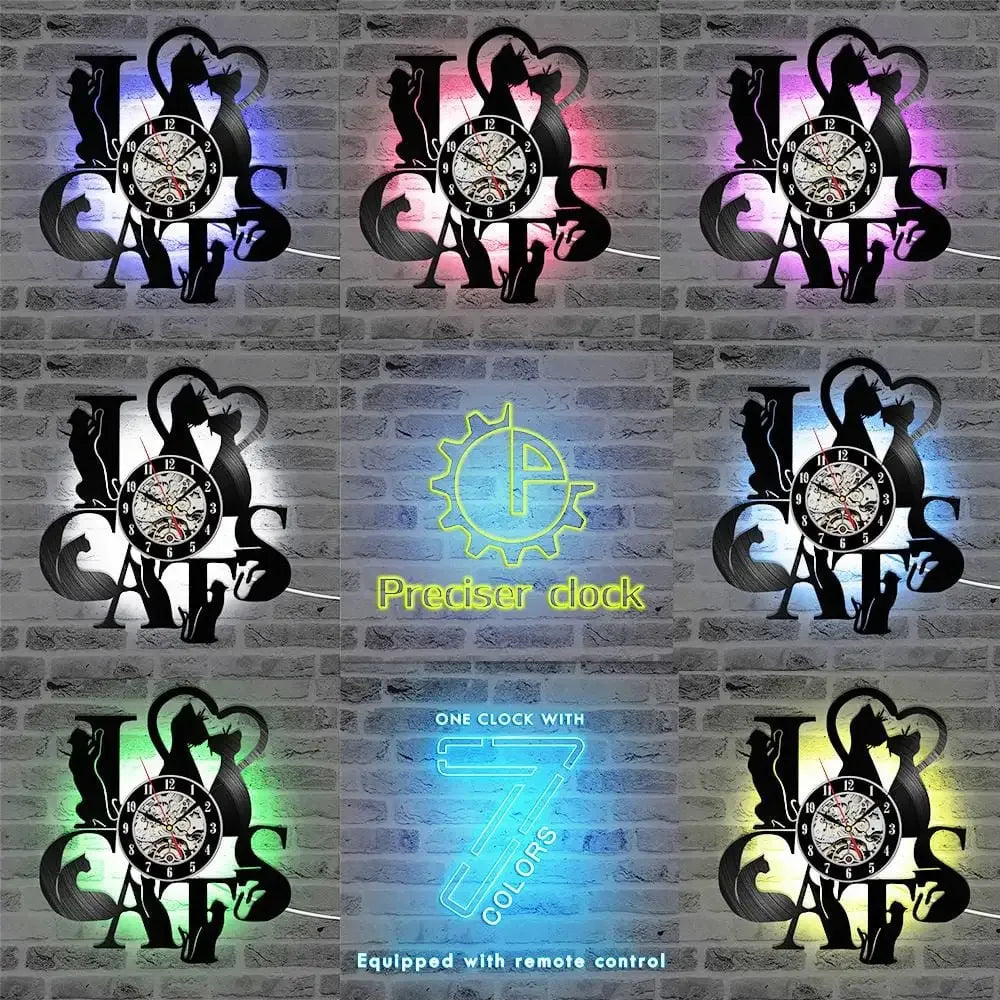 Decorative LED Cat Clock