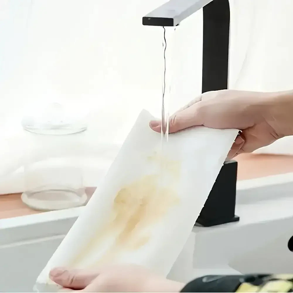 Disposable Kitchen Lazy Cloth 1-Roll (400 Sheets) | Washable, Dry & Wet Dual-Use, Non-Stick Oil Towel