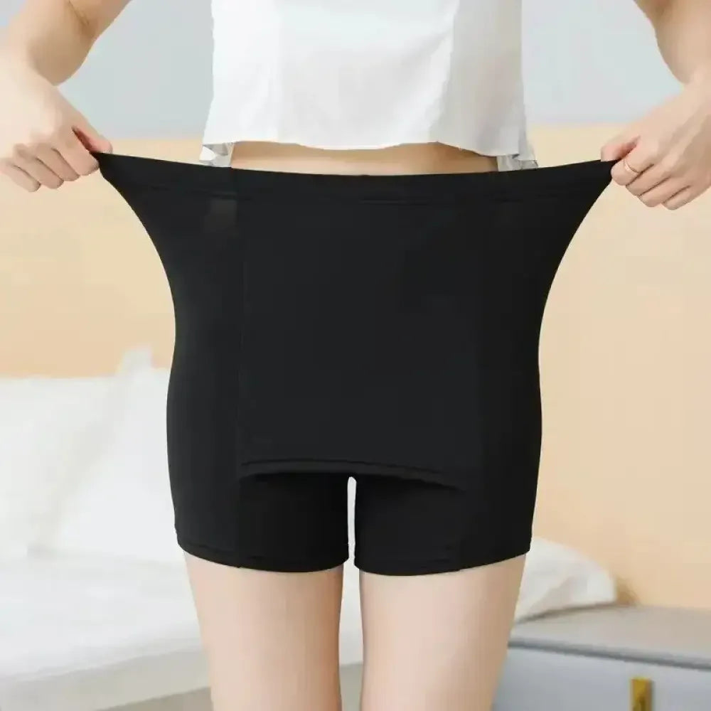Double-layer Front Crotch Ice Silk Safety Shorts
