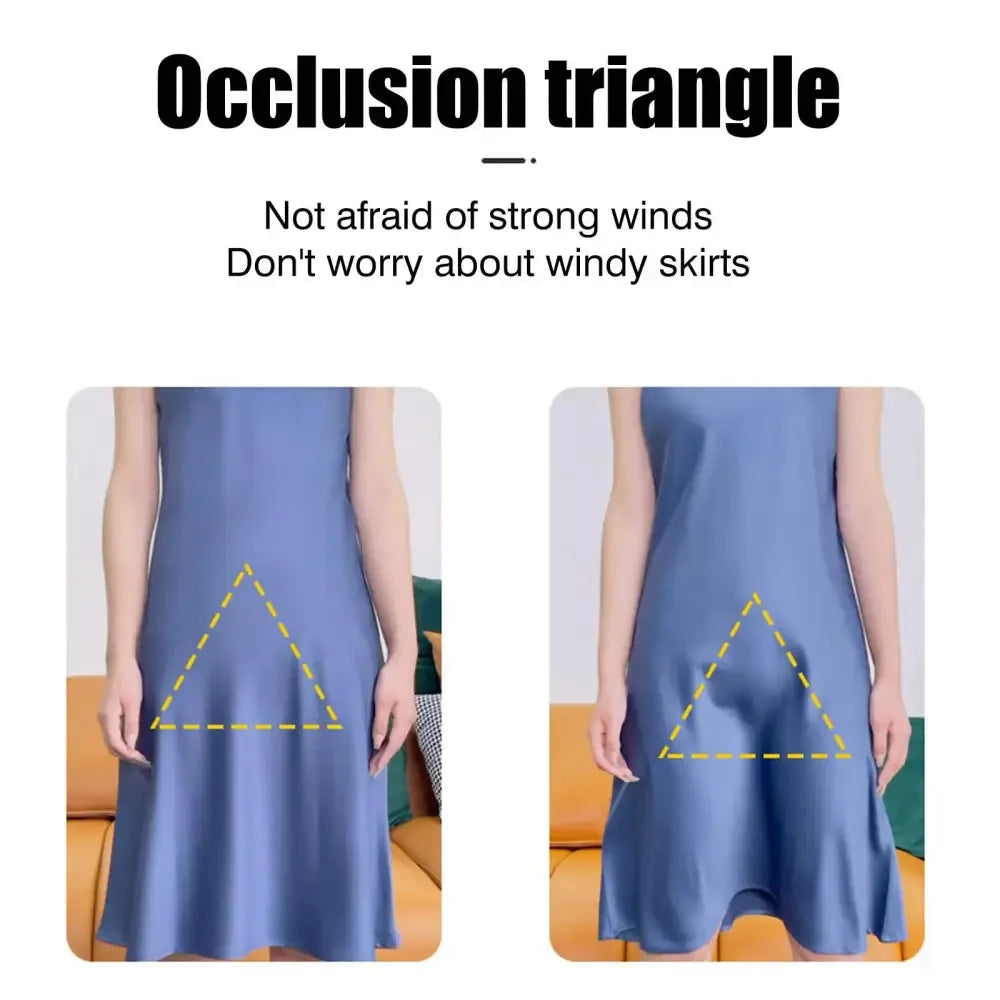 Double-layer Front Crotch Ice Silk Safety Shorts