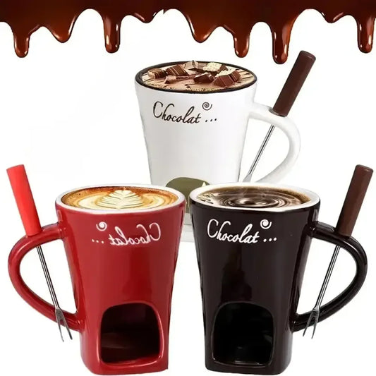 Double-Layer Heat-Resistant Ceramic Cup | Anti-Scald Design for Coffee, Tea