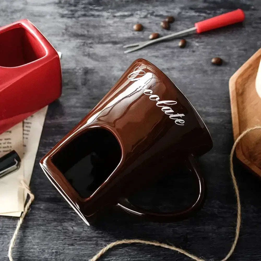 Double-Layer Heat-Resistant Ceramic Cup | Anti-Scald Design for Coffee, Tea