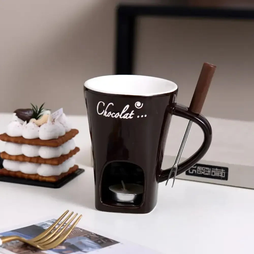 Double-Layer Heat-Resistant Ceramic Cup | Anti-Scald Design for Coffee, Tea