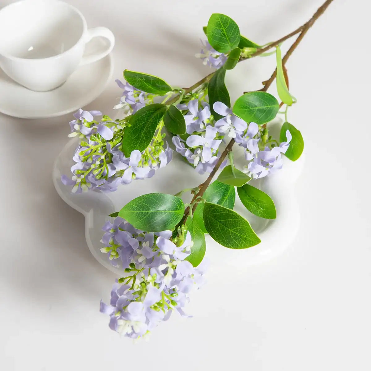 Silk Lilac Artificial Flower Stems - 3pcs Wedding Bouquet Home Decor