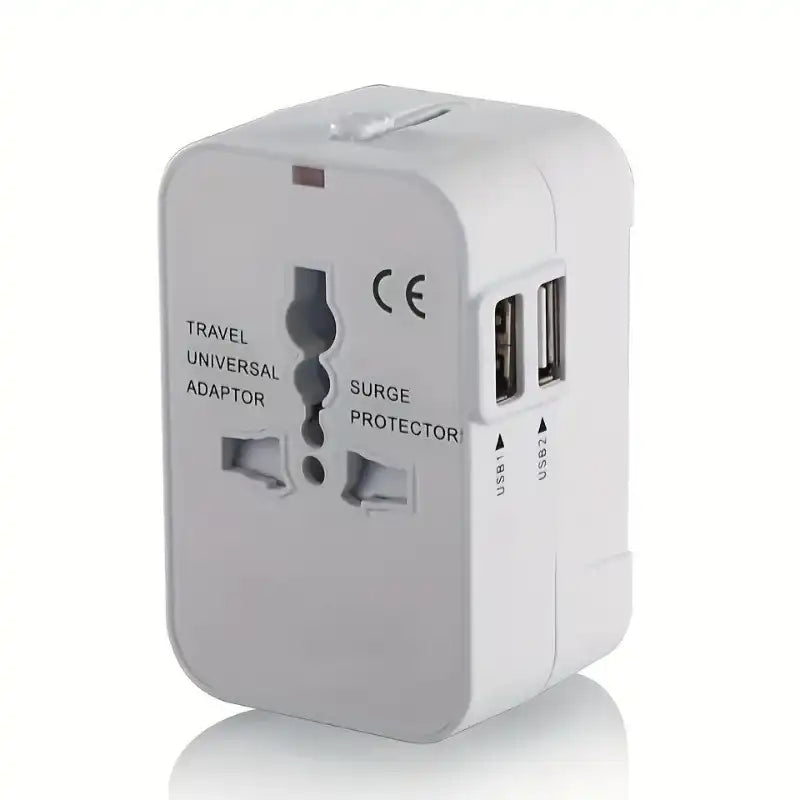 Universal Travel Adapter - Dual USB, Surge Protection
