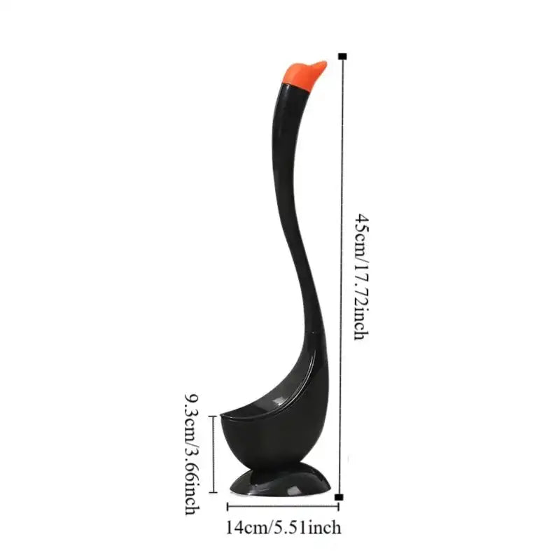 Swan Toilet Brush Set with Holder - Dense Bristles & Long Handle