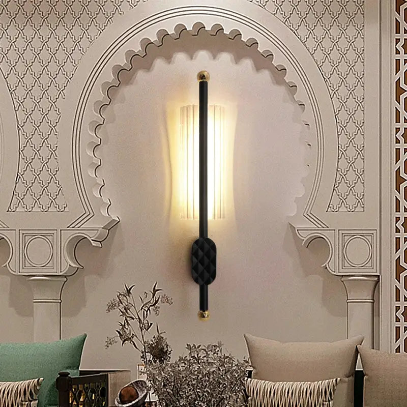 Nordic Pipe LED Wall Sconce - Acrylic Tube, Diamond Mount