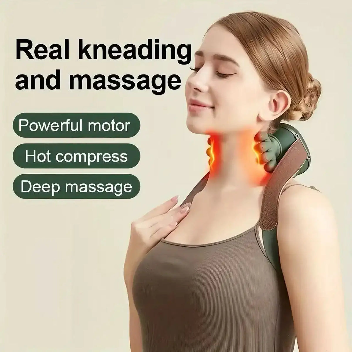 Wearable Neck & Trapezius Massager - 4D Kneading