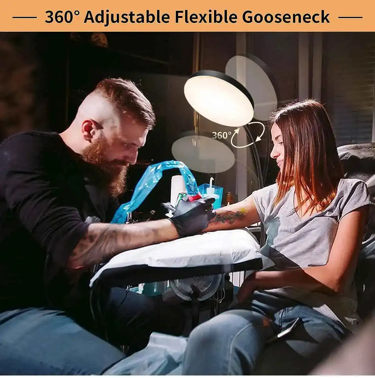 LED Floor Lamp with Flexible Gooseneck