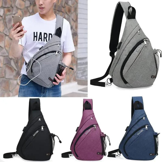 TravelPro™ USB Charging Sling Backpack — Anti-Theft Crossbody with USB Port