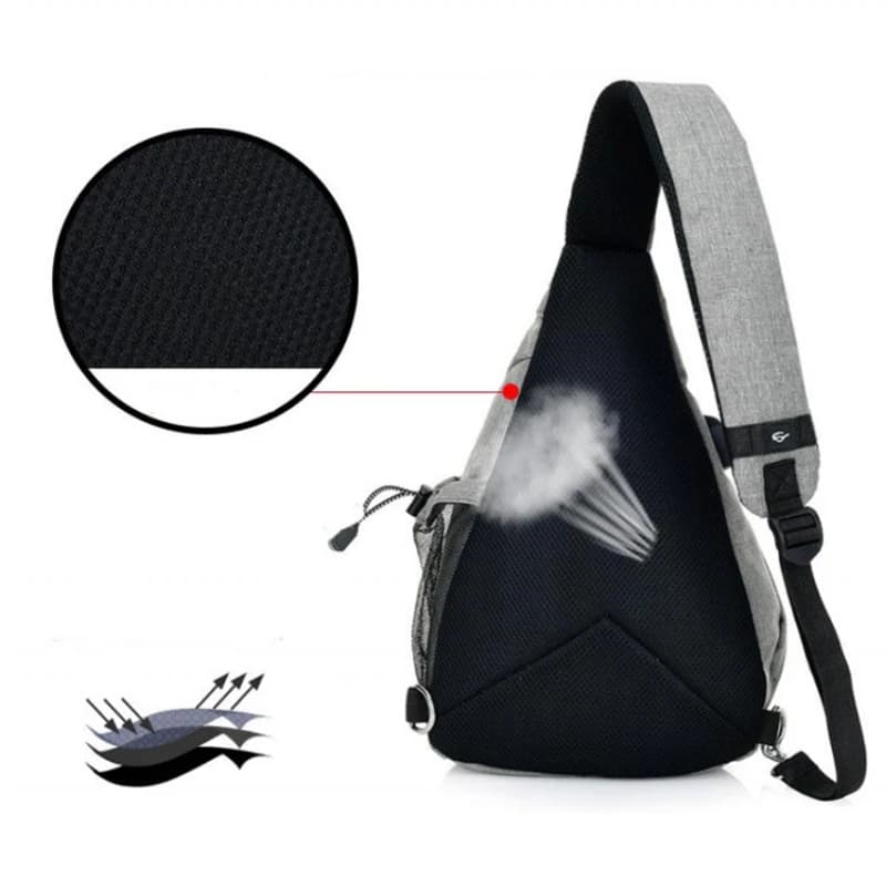 TravelPro™ USB Charging Sling Backpack — Anti-Theft Crossbody with USB Port