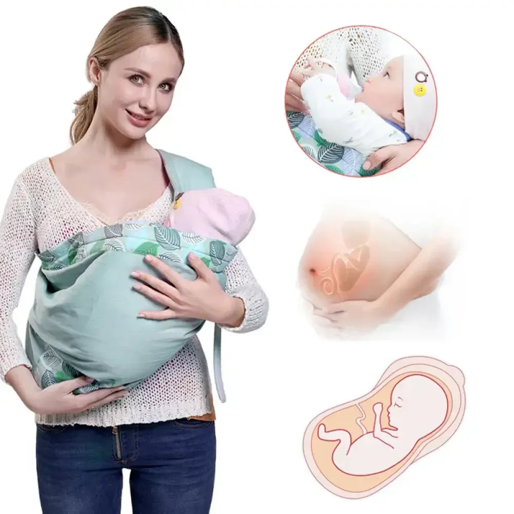 Dual-Use Baby Wrap Sling – Nursing Cover & Infant Carrier
