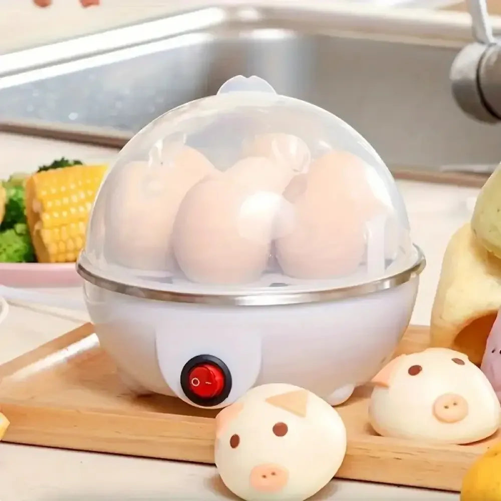 Egg Cooker with Automatic Power Off – 7 Egg Multi-Functional Steamer for Boiled Eggs, Custard & Breakfast